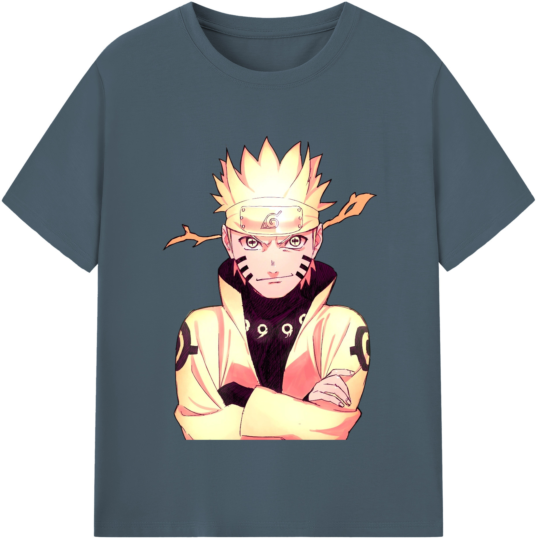 （画像用） NARUTO -ナルト- うずまき ナルト Uzumaki Naruto 綿100％半袖Tシャツ（フロントプリント）